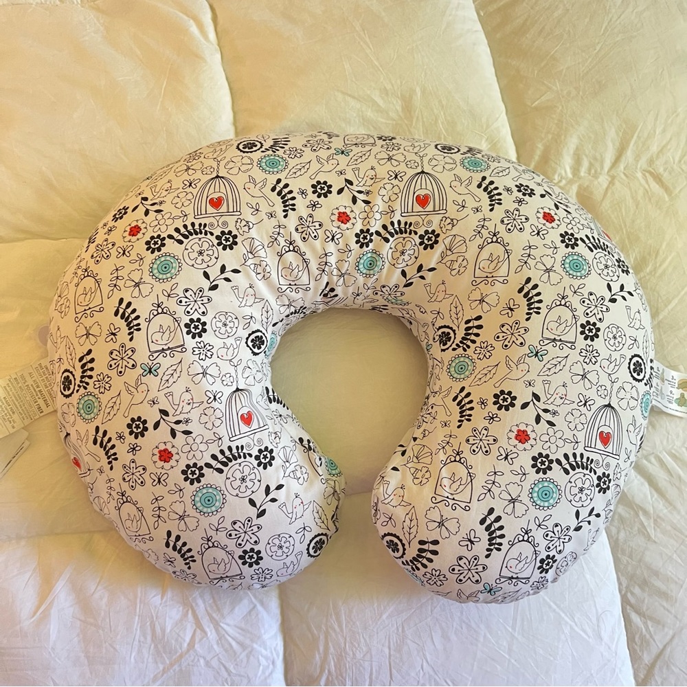 Boppy Nursing Pillow with Bird Cage Cover